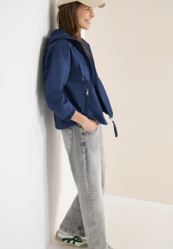 Jacke aus Baumwollmix mit Kapuze
