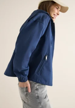 Jacke aus Baumwollmix mit Kapuze