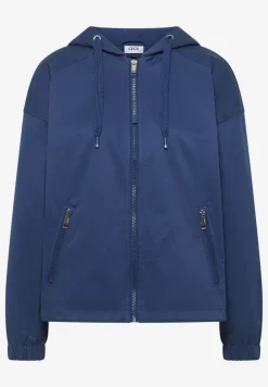 Jacke aus Baumwollmix mit Kapuze