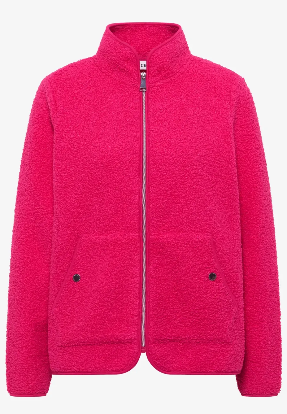 Jacke aus Teddy-Material mit Zipper