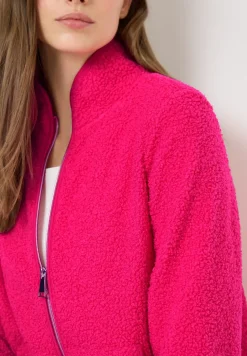 Jacke aus Teddy-Material mit Zipper