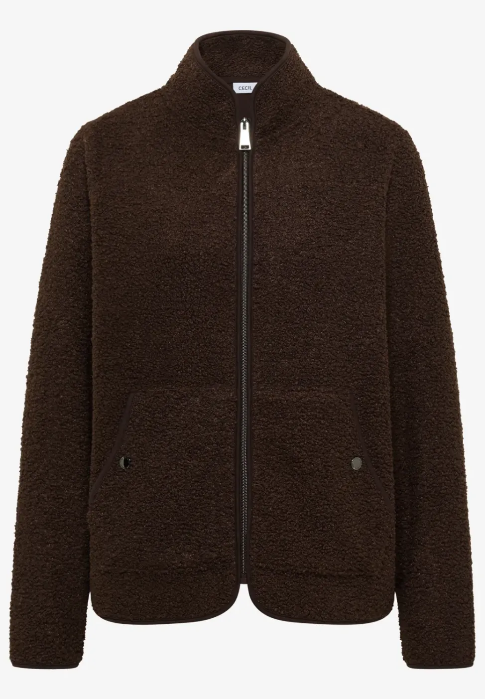 Jacke aus Teddy-Material mit Zipper