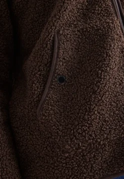 Jacke aus Teddy-Material mit Zipper