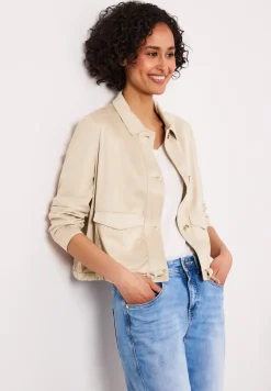 Jacke aus Velours mit Knopfleiste