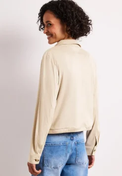 Jacke aus Velours mit Knopfleiste