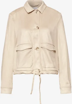 Jacke aus Velours mit Knopfleiste