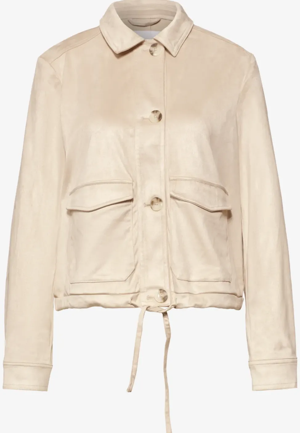 Jacke aus Velours mit Knopfleiste