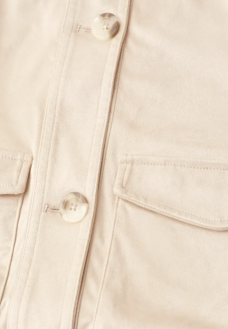Jacke aus Velours mit Knopfleiste