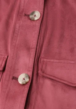Jacke aus Velours mit Knopfleiste