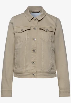 Jacke im Colored-Denim-Look mit Taschen
