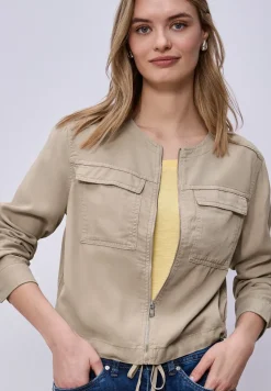 Jacke im Washed-Look mit Tunnelzug