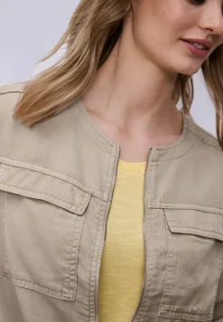Jacke im Washed-Look mit Tunnelzug