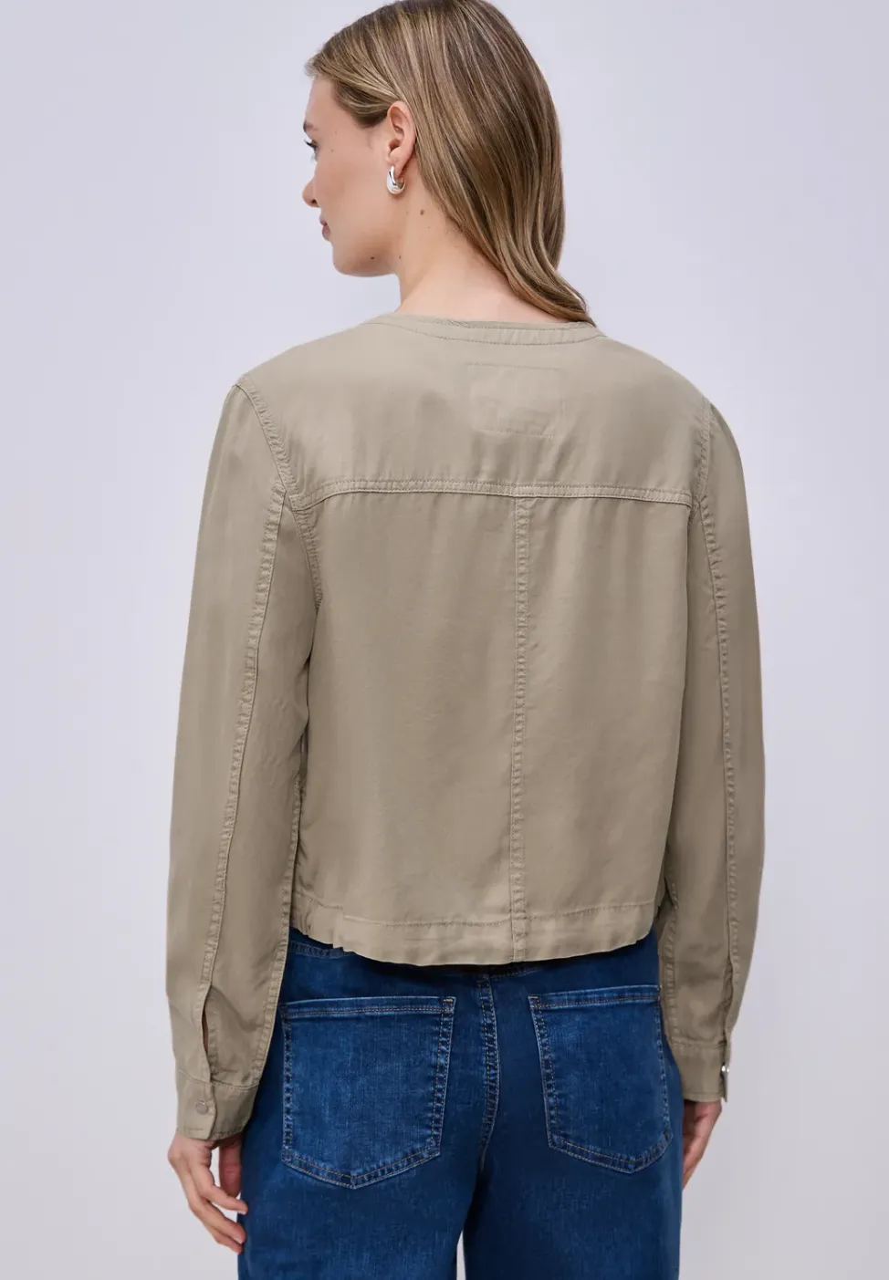 Jacke im Washed-Look mit Tunnelzug
