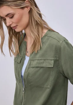 Jacke im Washed-Look mit Tunnelzug