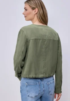 Jacke im Washed-Look mit Tunnelzug
