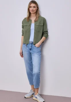 Jacke im Washed-Look mit Tunnelzug