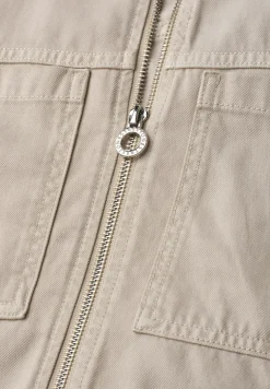 Jacke im Washed-Look mit Zipper