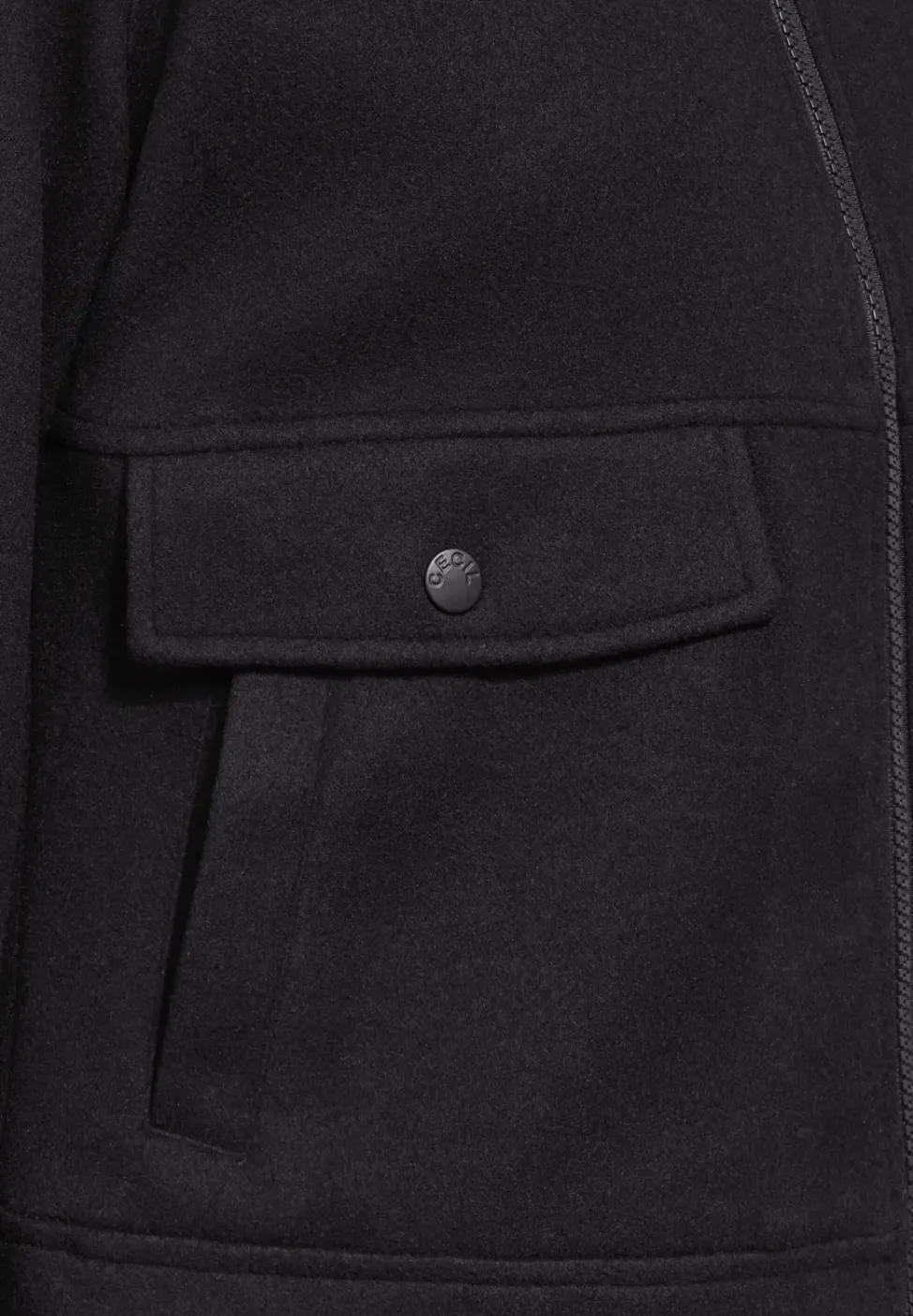 Jacke in Woll-Optik