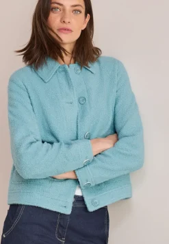Jacke in Woll-Optik