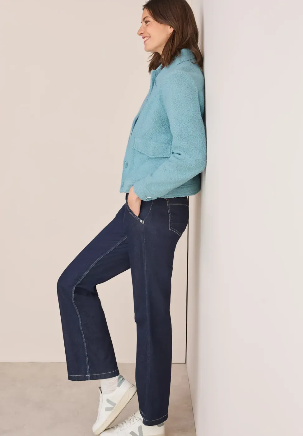 Jacke in Woll-Optik