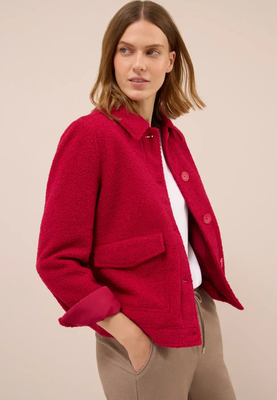 Jacke in Wolloptik