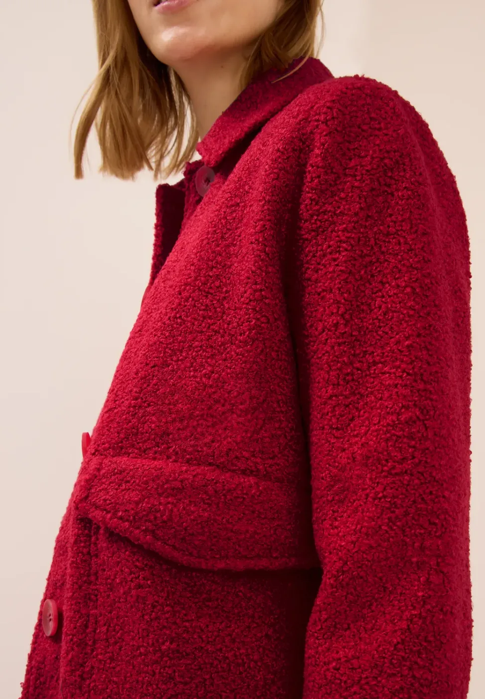 Jacke in Wolloptik