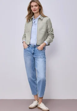 Jacke mit Fischgrätmuster und Zipper