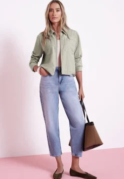 Jacke mit Fischgrätmuster und Zipper