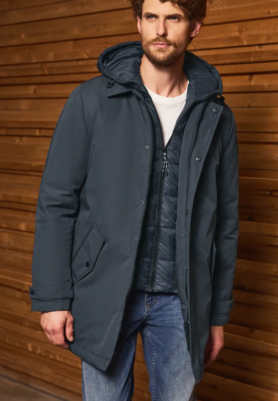 Jacke mit gefüttertem Inlay