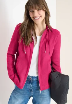 Jacke mit Kapuze und Streifenmuster