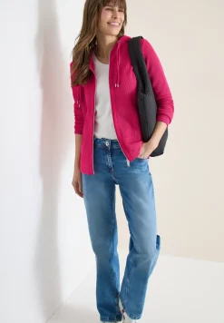 Jacke mit Kapuze und Streifenmuster