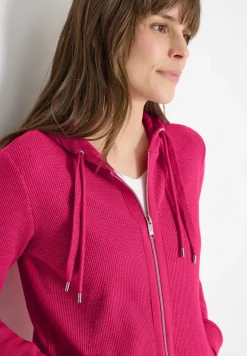 Jacke mit Kapuze und Streifenmuster