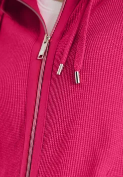Jacke mit Kapuze und Streifenmuster