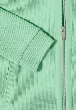 Jacke mit Kapuze und Streifenmuster