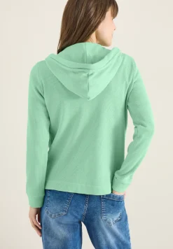 Jacke mit Kapuze und Streifenmuster