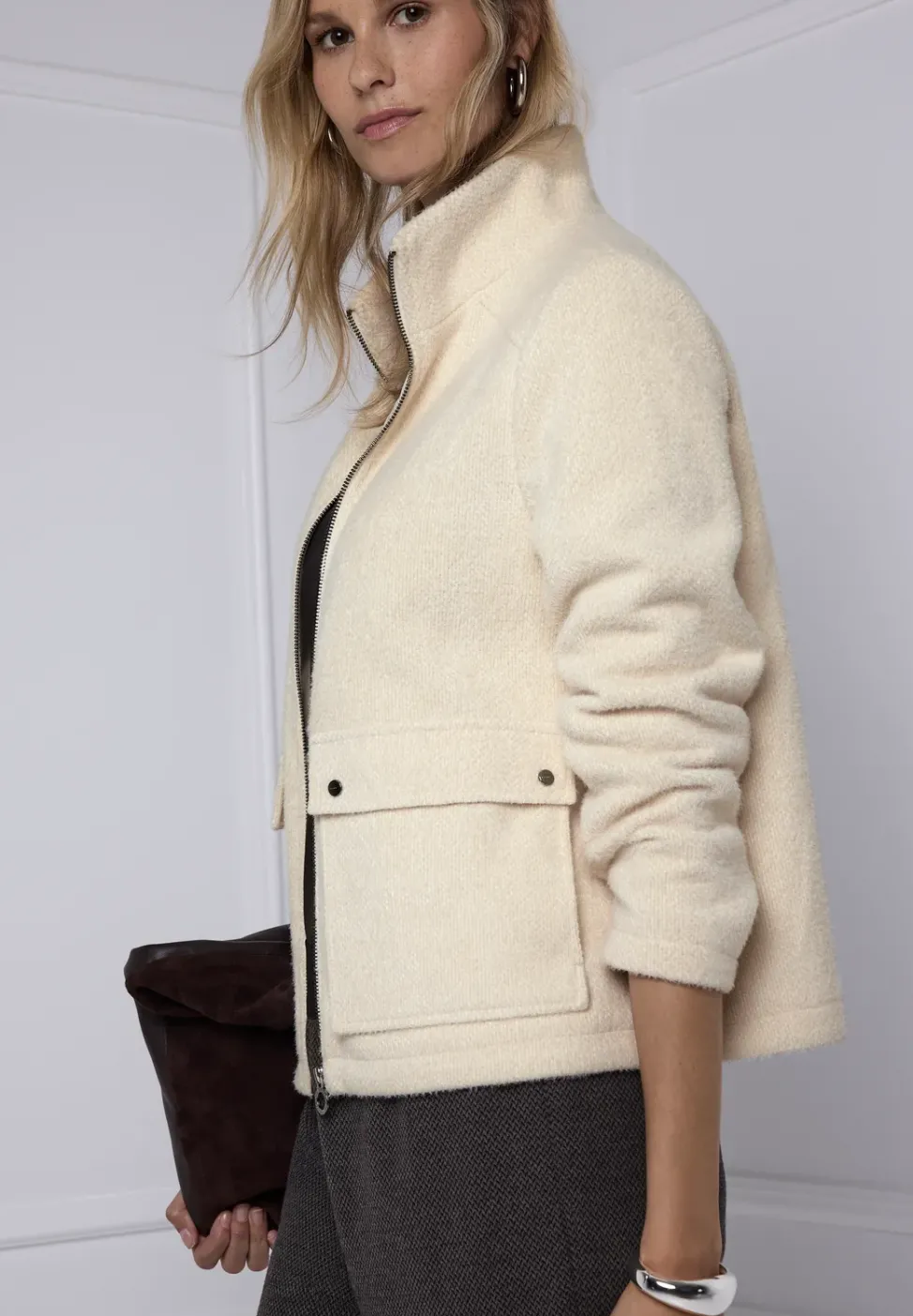 Jacke mit Stehkragen