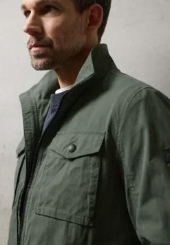 Jacke mit Stehkragen im Washed-Look
