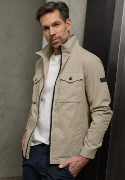 Jacke mit Stehkragen im Washed-Look