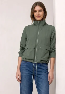 Jacke mit Stehkragen und Zipper