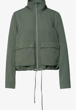 Jacke mit Stehkragen und Zipper
