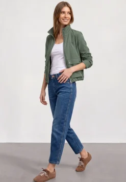 Jacke mit Stehkragen und Zipper