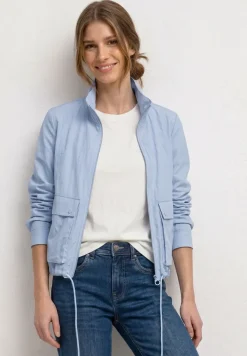 Jacke mit Stehkragen und Zipper