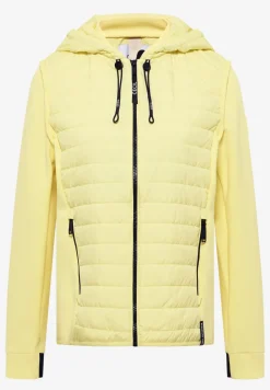 Jacke mit Strukturmix und Kapuze