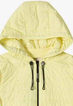 Jacke mit Strukturmix und Kapuze