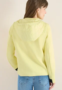 Jacke mit Strukturmix und Kapuze