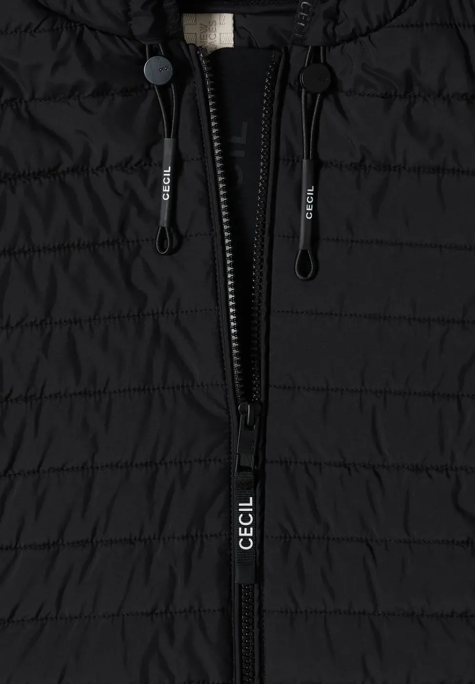 Jacke mit Strukturmix und Kapuze