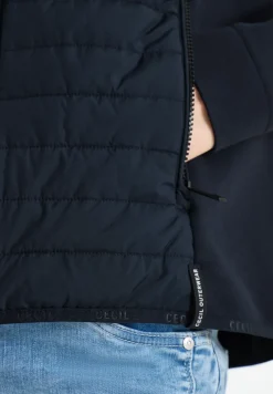 Jacke mit Strukturmix und Kapuze
