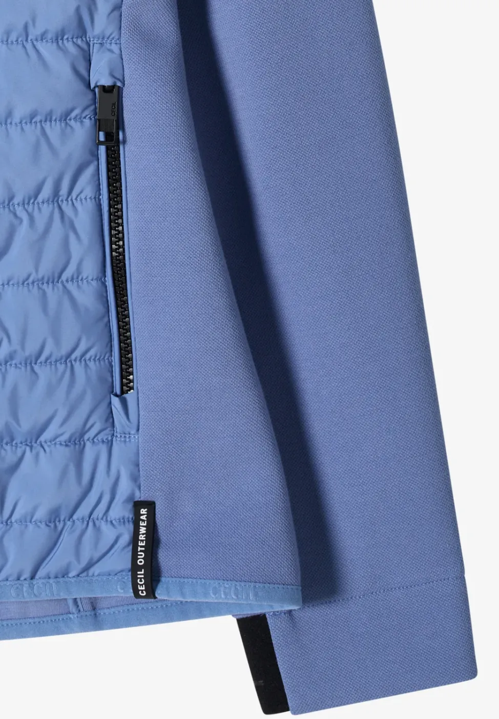 Jacke mit Strukturmix und Kapuze
