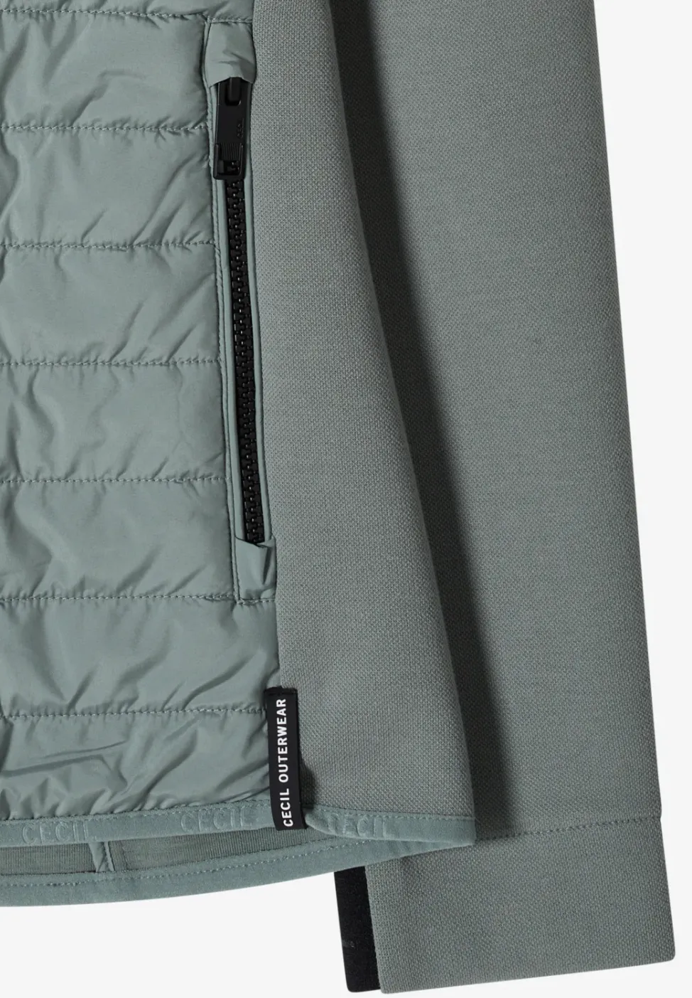 Jacke mit Strukturmix und Kapuze