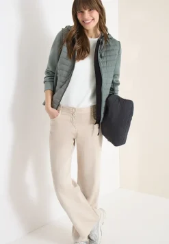 Jacke mit Strukturmix und Kapuze